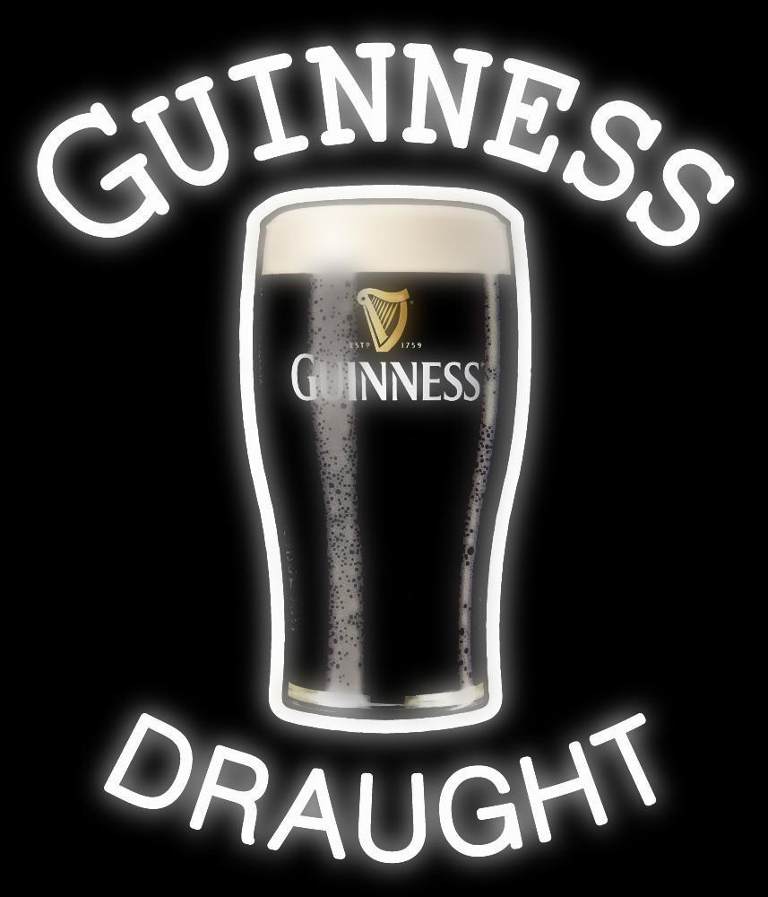 Guinness Draft Back Board Neon Sign